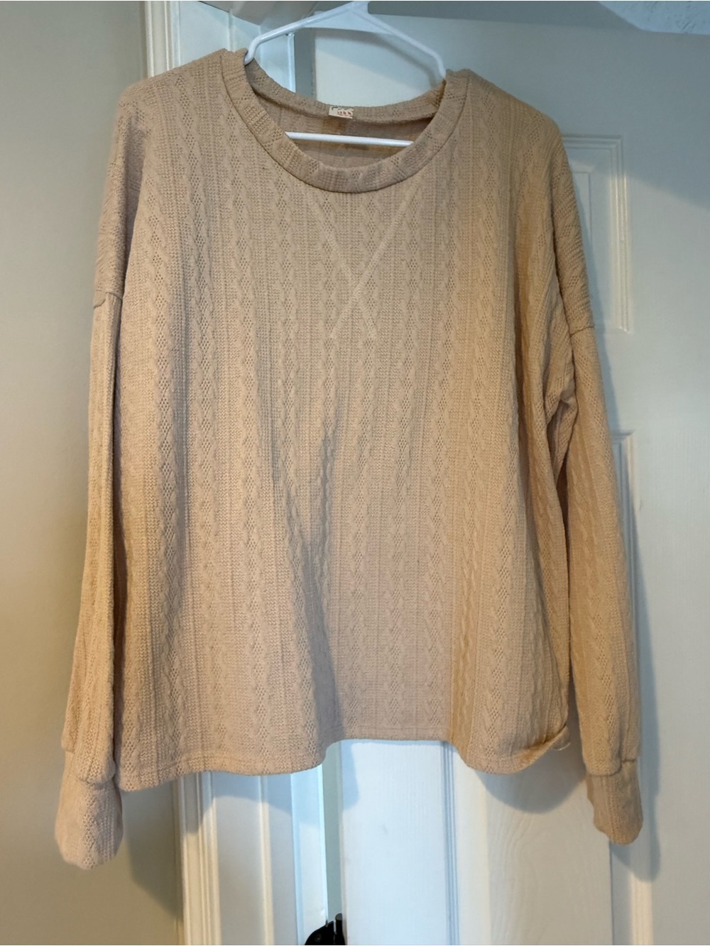 Fifth Sun Neutral Cable Knit Crewneck Sweater